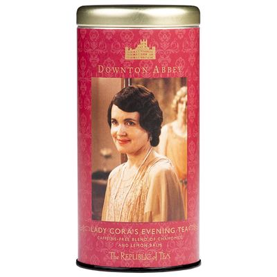 The Republic of Tea Downton Abbey Lady Cora's Evening Tea, 36 tea bags - camomile tea with lemon balm and valerian in a stylish Downtown Abbey metal tin