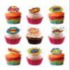 24 Stand Up Premium EDIBLE Wafer Paper Super Hero Retro Zap Pow Comic Book Style Cake Toppers Decorations by Top That view 1