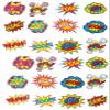 24 Stand Up Premium EDIBLE Wafer Paper Super Hero Retro Zap Pow Comic Book Style Cake Toppers Decorations by Top That view 2