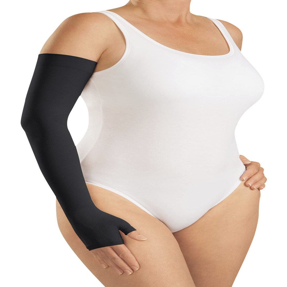 Medi Harmony Lymphedema Armsleeve w/Gauntlet - 20-30mmHg Black IV Reg Reg 2Y11504
