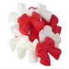 12 Edible Bows Cupcake Decorations Cake Toppers (6 White 6 Red) view 1