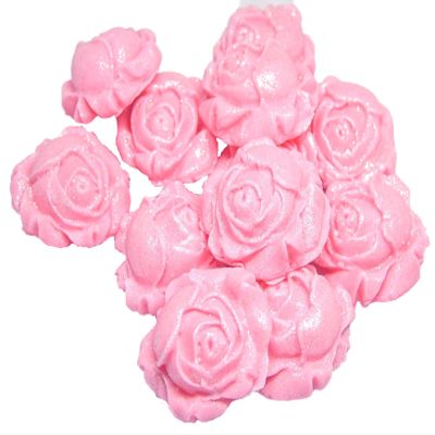 12 Rose Buds Flower Cupcake Cake Topper Decorations (Pink)