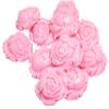 12 Rose Buds Flower Cupcake Cake Topper Decorations (Pink) view 1