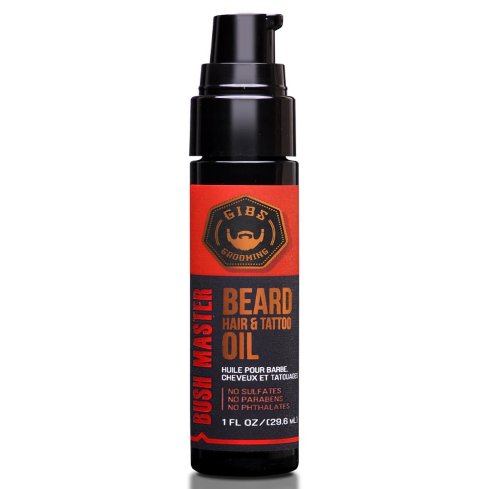 Gibs Best Beard Oil Beard, Hair, & Tattoo Oil, 1 Oz. (Bush Master)