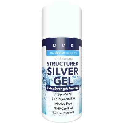 Silver Gel - 35ppm Advanced Colloidal Structured Silver Activated Gel, Skin Irritations, Facial Cleanser.