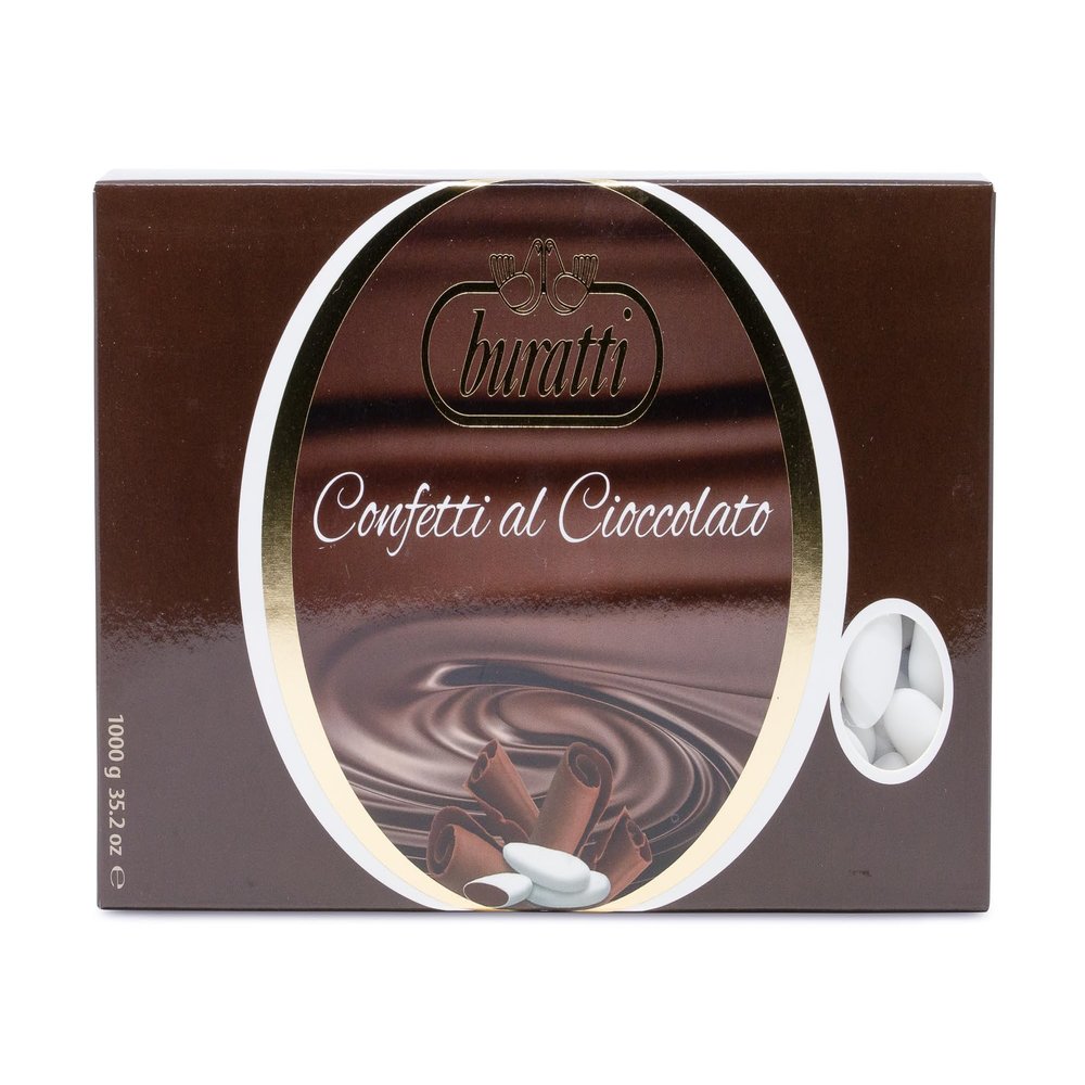 Buratti Confetti White Mini Heart-Shaped Sugared Chocolates, 1 kg