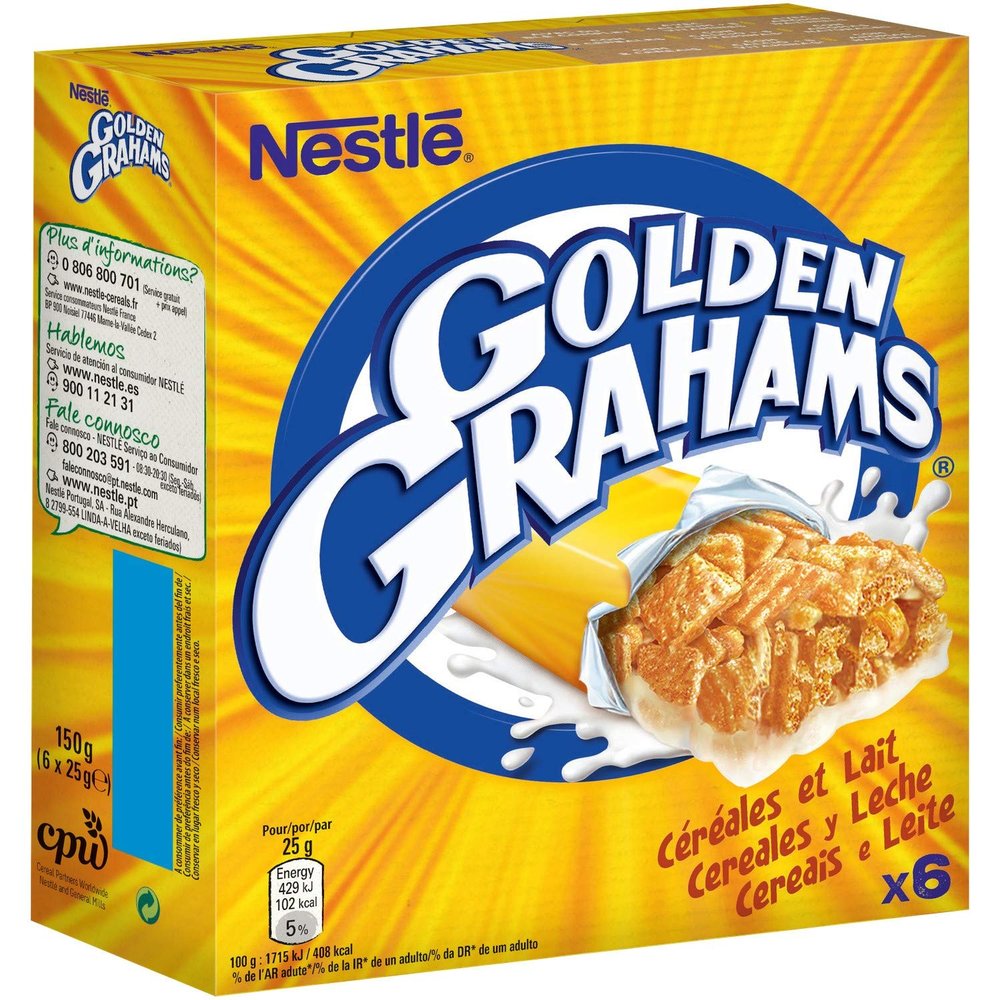 Nestle Golden Grahams Breakfast Cereal Bars 150 g (6x25g)