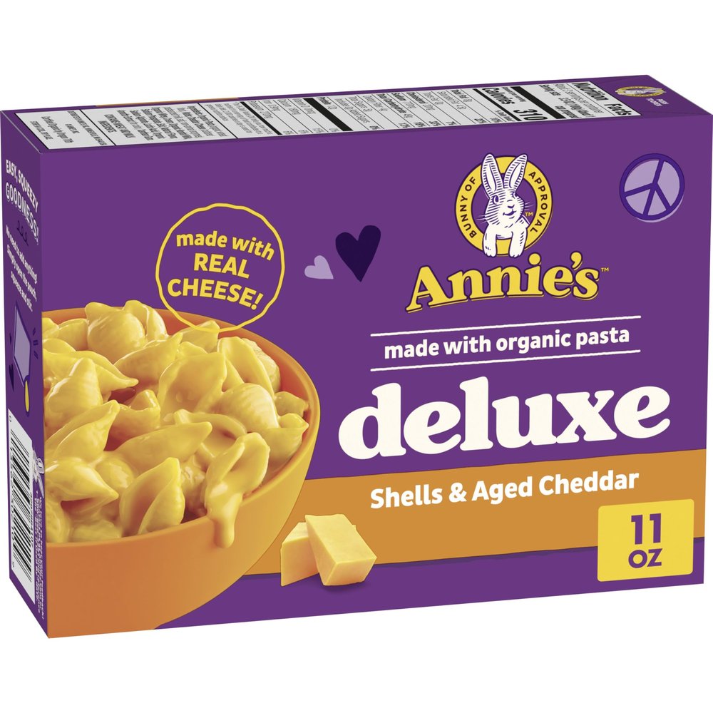 Annie's Homegrown, Deluxe Shells & Aged Cheddar, 1 x 312g