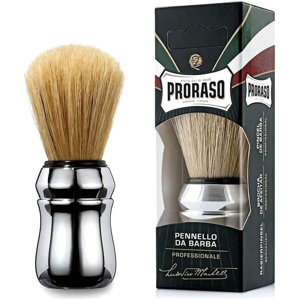 PRORASO Shaving brush, chrome