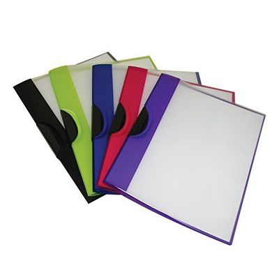 C-Line Clip 'N Go Swing Clip Report Cover, 30-Sheet Capacity for 8.5 x 11 Inches Inserts, Pack of 24 Report Covers, Frosted, Assorted Colors (99326-24)