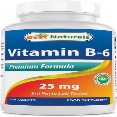 Best Naturals Vitamin B6 25 mg 250 Tablets