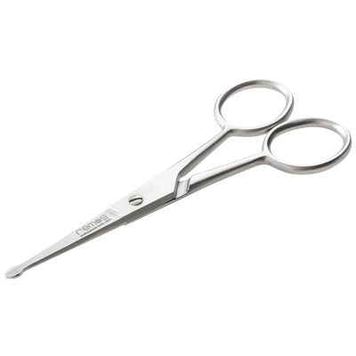 REMOS Nose Hair Scissors with Round Tips - Made of Stainless Steel - 11.5 cm