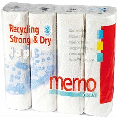 Kitchen rolls pack of 4 recycled paper.