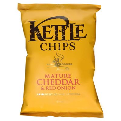 Kettle Chips Cheddar & Red Onion, 150g