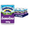 Ambrosia Creamed Semolina, Traditional Recipe, Ready-to-Eat Dessert, 400 g (Pack of 6 Cans) view 1