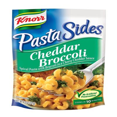 Knorr Pasta Sides: Cheddar Broccoli (Pack of 4) 4.3 oz Bags