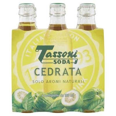 Tassoni - CEDRATA : SODA AU Cedrat DE CALABRE X 6