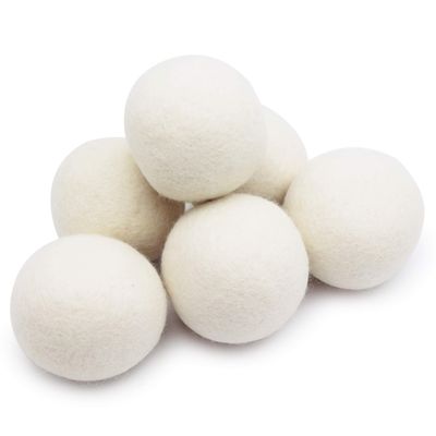 EcoJeannie (WB0006 - 6 Pack) Wool Dryer Balls - XL Eco-Friendly Natural Unscented Fabric Softener Static Guard - Handmade in Nepal