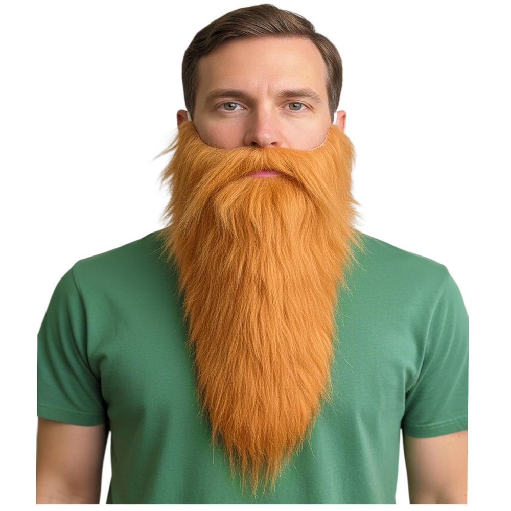 Costume Adventure Fake Beard Blonde Hillbilly Beard Dwarf Beard Rockstar Beard One Size Auburn Blonde