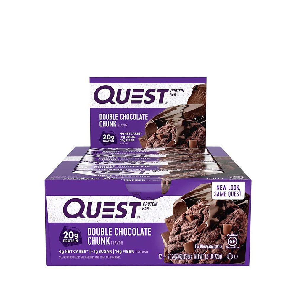 Quest Nutrition Bars - Size: 60g Double Cholcolate Chunk