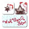 ButtonChocs Christmas Chocolate Small Star - Wish Upon A Star. A little Belgian Milk Chocolate Gift for Christmas. view 2