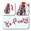 ButtonChocs Christmas Chocolate Snowman - It's Frosty. Belgian Milk Chocolate Gift for Christmas. view 2