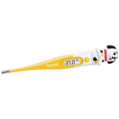 Beurer BY11 Dog Instant Thermometer, Children's Digital Thermometer With Cute Character, Extra Flexible Tip, Results In 10 Seconds, Fever Alarm, Recalls Last Reading, Certified Medical Device