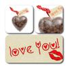 ButtonChocs Valentines Chocolate Heart - Love You. Belgian Milk Chocolate Valentines Gift. view 2