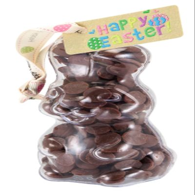 ButtonChocs Easter Chocolate Standing Bunny. Belgian Milk Chocolate Easter Gift.