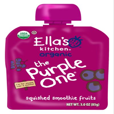 Ella's Kitchen Organic Smoothie Fruits, The Purple One, 3 Ounce (Pack of 6) by Ella's Kitchen