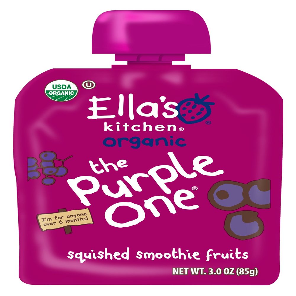 Ella's Kitchen Organic Smoothie Fruits, The Purple One, 3 Ounce (Pack of 6) by Ella's Kitchen