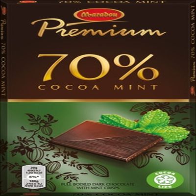 2 Bars x 100g of Marabou Premium Mint - Original - Swedish - Dark Chocolate - 70% Cocoa