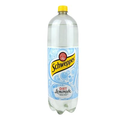 Schweppes Diet Lemonade 2 Litre Soft Drink Case of 6