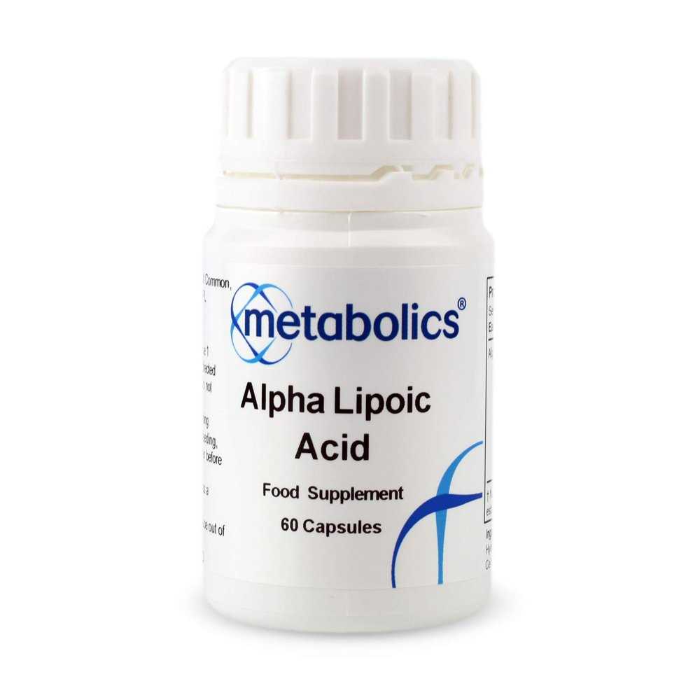 100mg Alpha Lipoic Acid or ALA, 60 Capsules, Vegan Friendly Cardiovascualr Support from Metabolics, 100% Natural, No Synthetic Binders or Fillers, Made in The UK