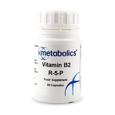 Metabolics Riboflavin 5-Phosphate 47.5mg | Active Vitamin B2 for Energy, Vision & Nervous System | UK Made, GMP Certified | Vegan | 60 Capsules
