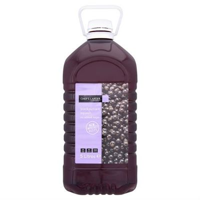 Chef's Larder Blackcurrant Squash No Added Sugar 5 Litres