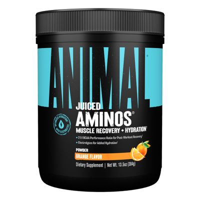 ANIMAL Juiced Aminos Orange  EAA & BCAA Powder for Muscle Regeneration & Recovery  Caffeine-Free Amino Acid Supplement for Fitness, Bodybuilding & Intensive Training, 384 g