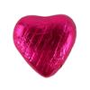 Cerise Pink Foil Wrapped Milk Chocolate Heart Wedding Party Table Favour 100 Pk view 2
