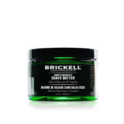 Brickell Men's Smooth Brushless Shave Butter for Men, Natural and Organic Smooth Shaving Butter to Fight Nicks, Cuts and Razor Burn, 148 ml, Scented