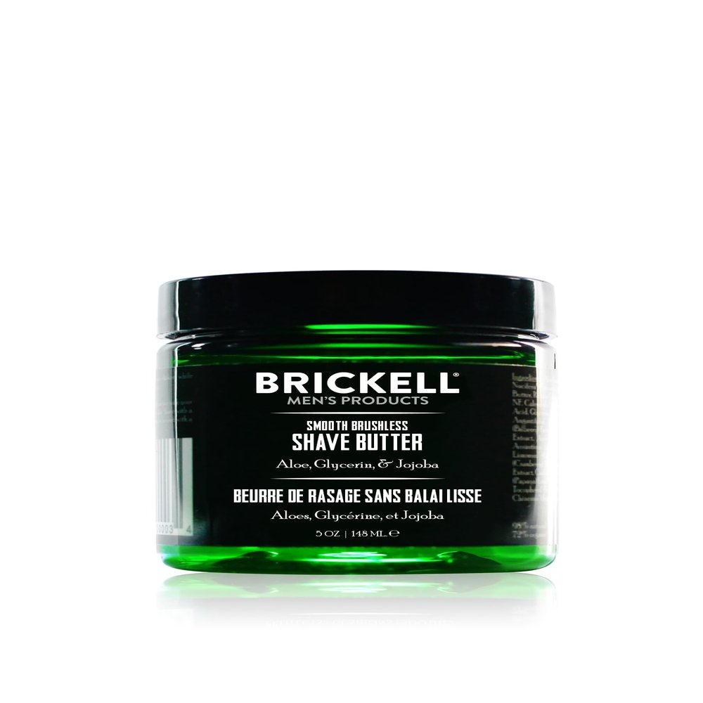 Brickell Men's Smooth Brushless Shave Butter for Men, Natural and Organic Smooth Shaving Butter to Fight Nicks, Cuts and Razor Burn, 148 ml, Scented