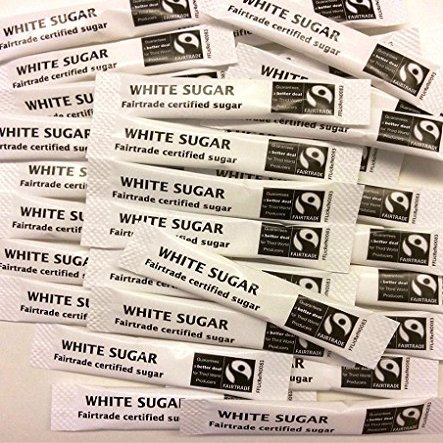 100 x Fairtrade White Sugar Sticks