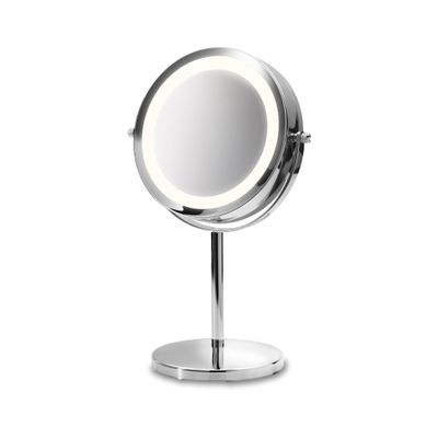 Medisana CM 840 Round Cosmetic Mirror - Table Mirror With Led Lighting And 5X Magnification - Make-Up Mirror With 360 Swivel Function