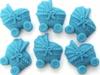 12 Edible Sugarpaste Cake Decorations: Bright Blue Baby Prams view 1