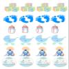 24 Stand Up Gorgeous Baby Boy Shower Edible Wafer Paper Cake Toppers Decorations view 2