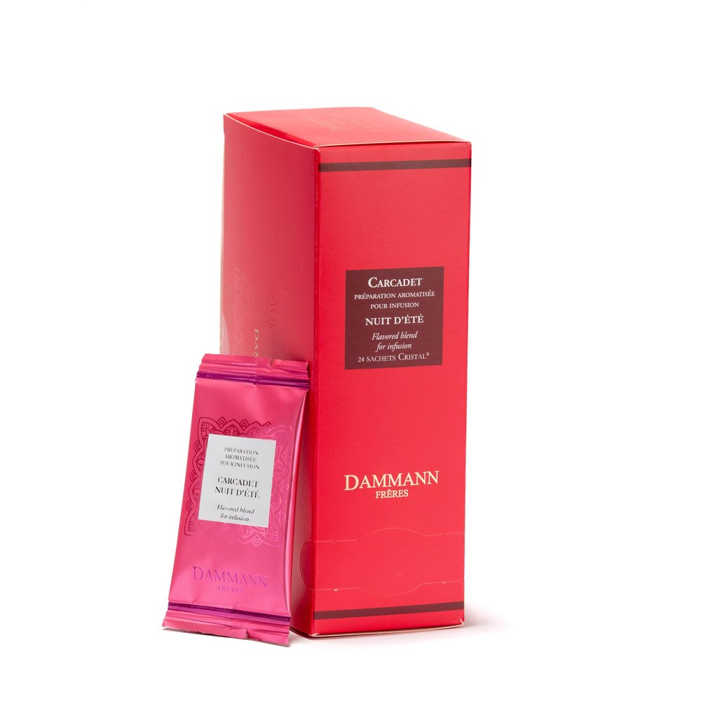 DAMMANN Freres Nuit Dete (Summer Night) Herbal Tea, 24 Cristal Teabags