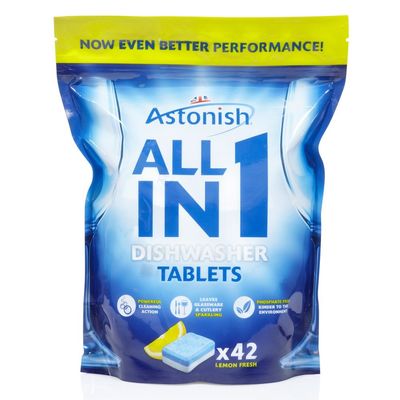 Astonish All in 1 Dishwasher Tablets Lemon 4x42's (168)
