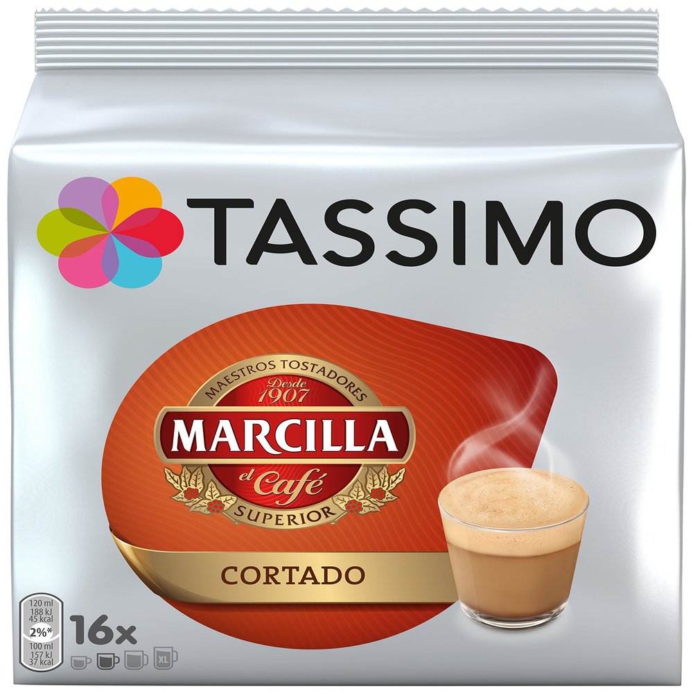 Caf Cortado Tassimo Marcilla 16 Cpsulas