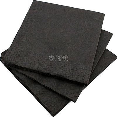 20 LUXURY 3 PLY BLACK PAPER NAPKINS - 33cm x 33cm Ideal for weddings, christenings, parties, bbq's etc