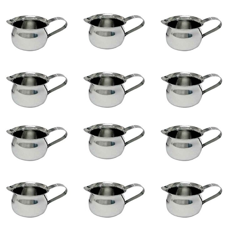 Update International BC-3 Stainless Bell Creamer, 3-Ounce, 2-1/4-Inch, Set of 12, Steel
