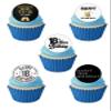 24 PRE-CUT 18th Birthday Boy Man Themed Edible Wafer Paper Round Cake Toppers Decorations view 1